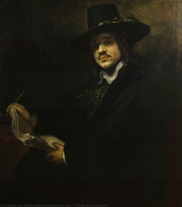 Portrait Of A Young Artist — Rembrandt Van Rijn, Baroque