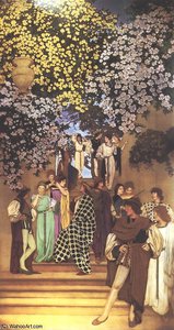 Buds Below The Roses — Maxfield Parrish