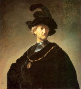 Older Man With A Black Beret — Rembrandt Van Rijn, Baroque