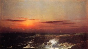 Sunset At Sea — Martin Johnson Heade, Hudson River School