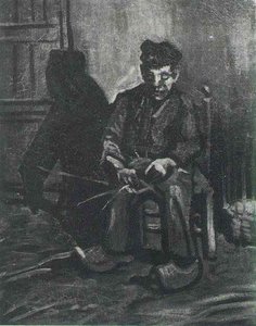 Peasant Making A Basket 2 — Vincent Willem Van Gogh, Post-impressionism