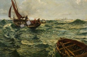 Boat Adrift — Charles Napier Hemy