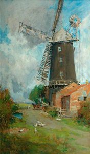 Farmyard And Windmill — Owen Bowen