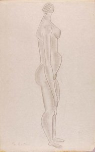 (untitled Standing Female, Side View, With Knobby Knees) — Morris Kantor
