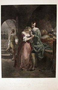 Sir Walter Raleigh Parting With His Wife — Emanuel Gottlieb Leutze, Romanticism