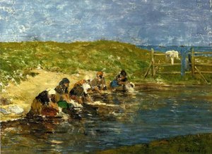 Laundresses By The Sea — Eugène Louis Boudin