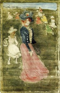 Lady In A Pink Skirt — Maurice Brazil Prendergast
