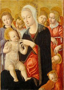 Madonna And Child With Angels And Cherubi — Matteo Di Giovanni Di Bartolo