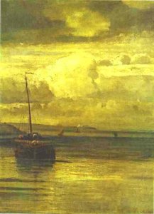 Volga Landscape — Alexei Kondratyevich Savrasov, Impressionism
