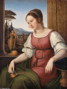 Portrait Of A Young Roman Woman (angelina Magtti) — Friedrich Wilhelm Schadow
