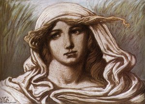Head Of A Young Woman — Elihu Vedder