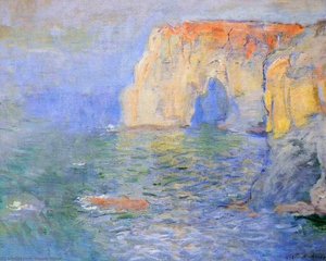 The Manneport, Reflections Of Water — Claude Monet, Impressionism