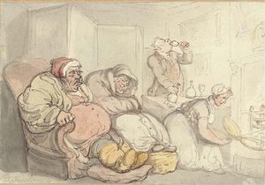 Almost Bed Time ^ The Butler Clearing The Table — Thomas Rowlandson