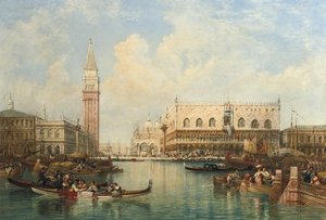 A View Of St. Mark's Square, The Doge's Palace And The Campanile, Venice — William Wyld