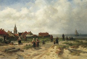 In The Dunes Of Scheveningen — Salomon Leonardus Verveer
