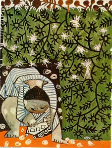 Child Playing In Camomilles — Pablo Picasso