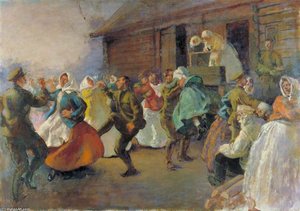 Russian Soldiers Dancing With Peasant Women — Henry Tonks