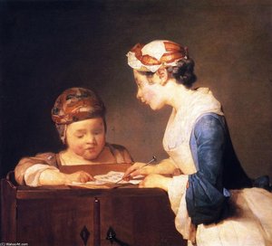 The Schoolmistress — Jean-baptiste-siméon Chardin