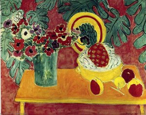 Pineapple And Anemones — Henri Matisse, Fauvist Expressionism