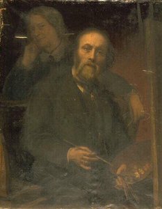 Portrait Du Peintre Et De Sa Femme — Papin Jean Adolphe