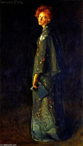 Girl With A Book (also Known As A Girl) — William Merritt Chase