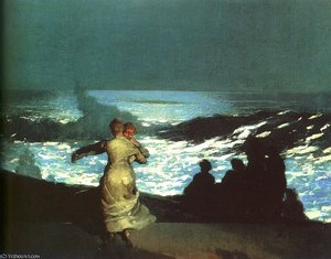Summer Night, Oil On Canvas, Musée D'orsay, Pari — Winslow Homer, Impressionistic Landscape
