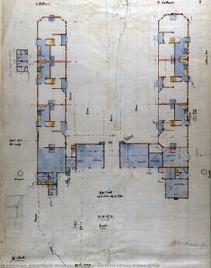 Ground Floor Plan For Six Cottages, Wickham Bishops — Arthur Heygate Mackmurdo