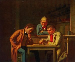 The Checker Players (also Known As Playing Checkers) — George Caleb Bingham, American Realism