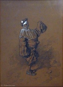 Encre et rehauts de blanc