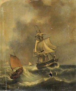 Hms 'shannon' Lying Off Dover