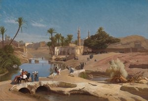 View Of Medinet El-fayoum — Jean Leon Gerome Ferris