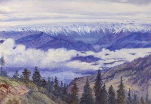 Mountains From Narkanda Near Simla (shimla), Himachal Pradesh, India — Marianne North