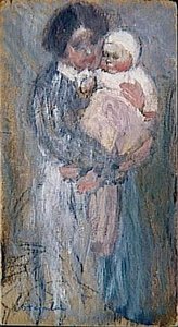 Femme Portant Un Enfant Dans Ses Bras — Theophile Alexandre Steinlen