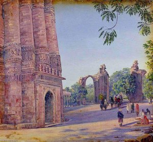 The Kutub. Delhi. India. Novr. 1878 — Marianne North