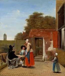A Dutch Courtyard — Pieter De Hooch