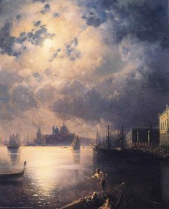 Byron In Venice — Ivan Konstantinovich Aivazovsky