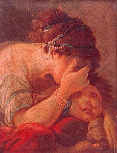 Tête De Femme Pleurant Son Enfant — Jacques Gamelin