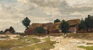 A Farm In A Landscape — Paul Joseph Constantine Gabriel