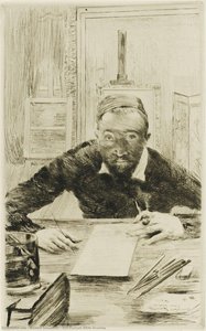 Self-Portrait While Drawing