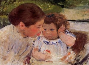Susan Comforting The Baby (no.1) — Mary Stevenson Cassatt