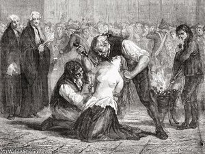 The Torture Of Madame De La Motte — Hippolyte De La Charlerie, Historical Engraving