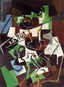 Fruit Bowl, Pipe And Newspaper (also Known As Frutero, Pipa Y Peridico) — Juan Gris