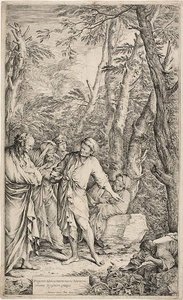 Diogenes Casting Away His Bowl, — Salvator Rosa