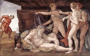 Drunkenness Of Noah — Michelangelo Buonarroti