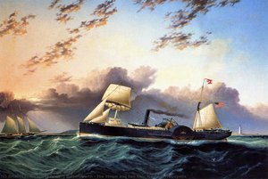 The Steam And Sail Ship Western Metropolis — James Edward Buttersworth