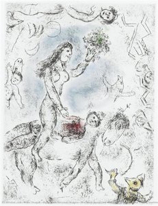 Illustration For Louis Aragon's Work "one Who Says Things Without Saying Anything" — Marc Chagall