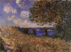 Near The Bank Of The Seine At By — Alfred Sisley