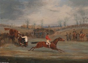 Scenes From A Steeplechase- Near The Finish — Henry Thomas Alken