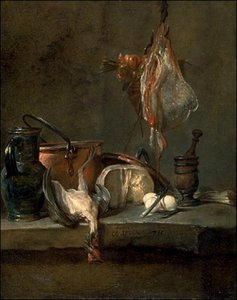 Still Life With Ray And Basket Of Onions — Jean-baptiste-siméon Chardin, Rococo
