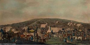 Epsom Races; Sam Beating Lord Darlington's Grey; And Epsom Races; Preparing To Start, By T. Sutherland — Samuel Henry Gordon Alken